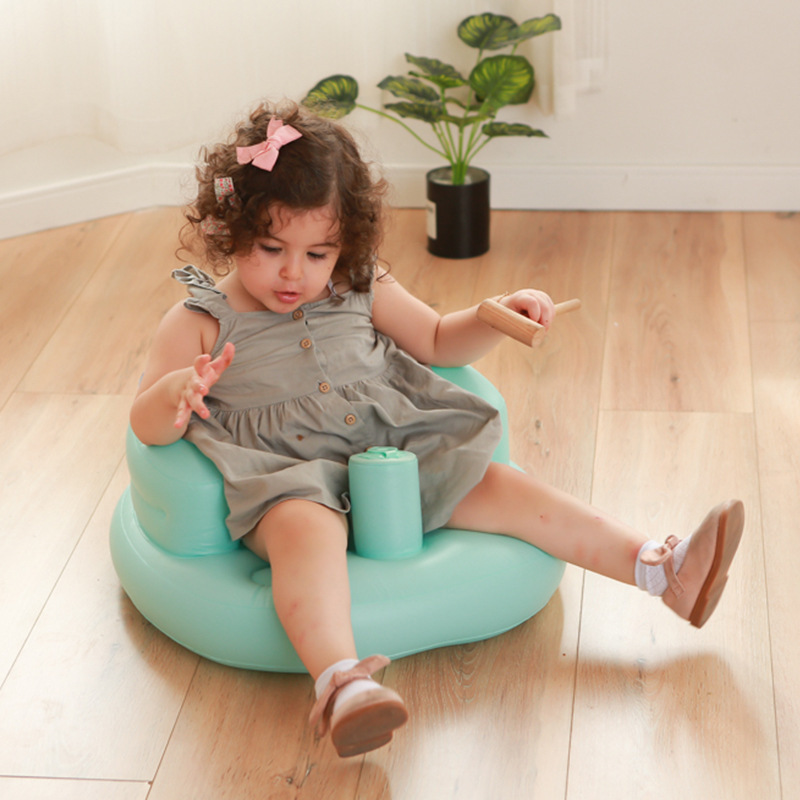 Ins充气PVC婴儿训练小沙发学坐椅洗澡浴凳便携折叠玩具宝宝学座椅