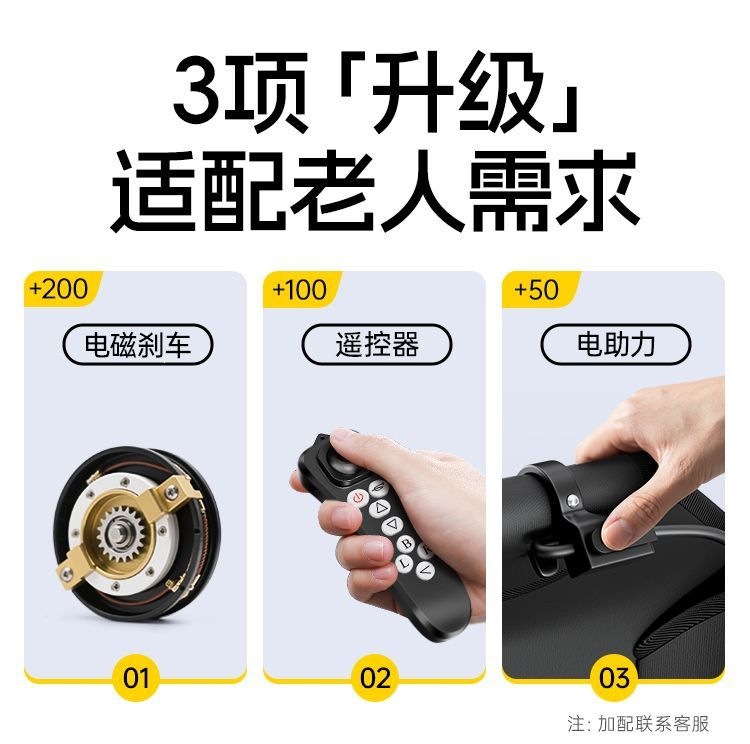 Lightweight, intelligent, fully automatic folding electric wheelchair for disabled elderly, universal portable travel mobility aid