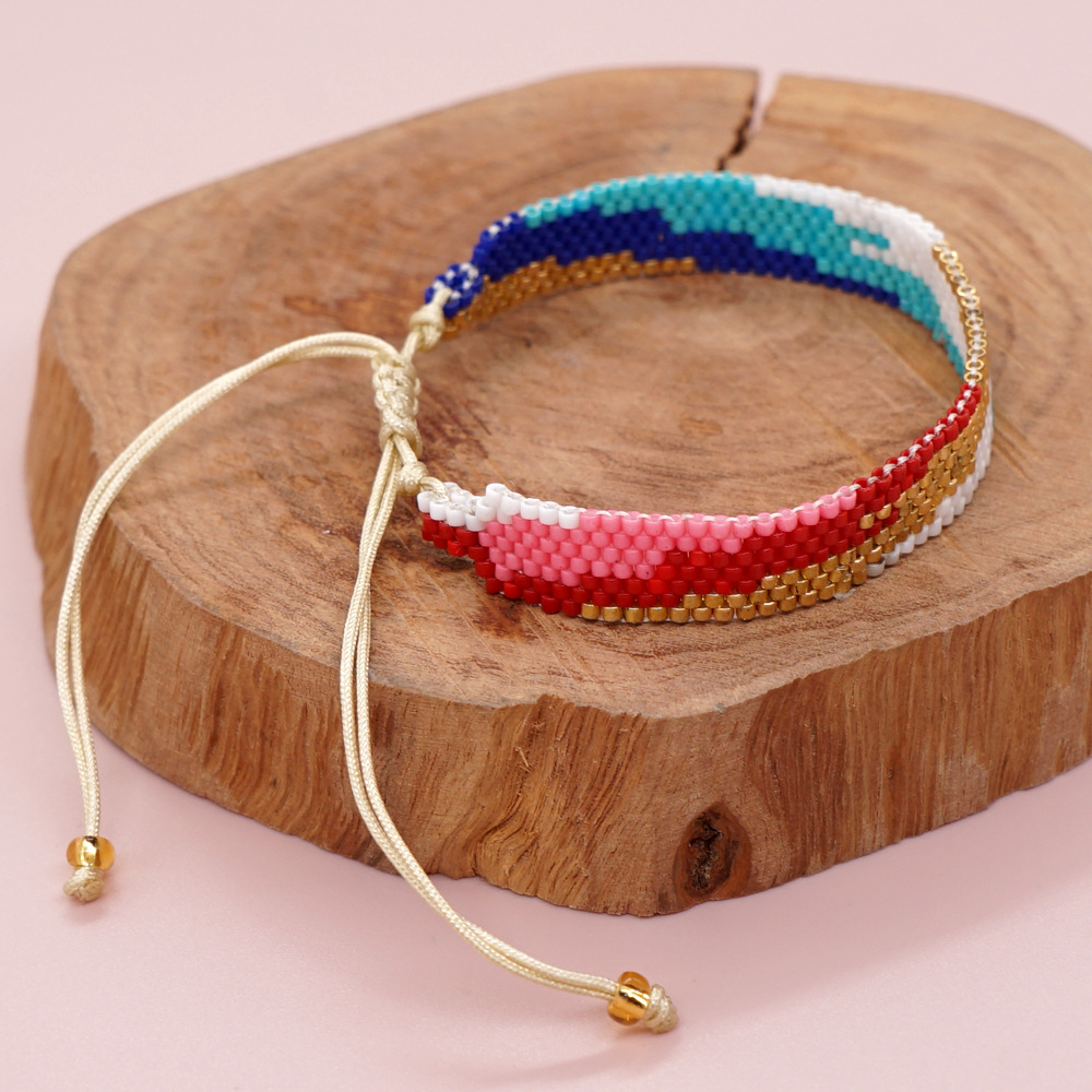 1 Piece Bohemian Geometric Glass Irregular Tassel Womenu0027S Bracelets