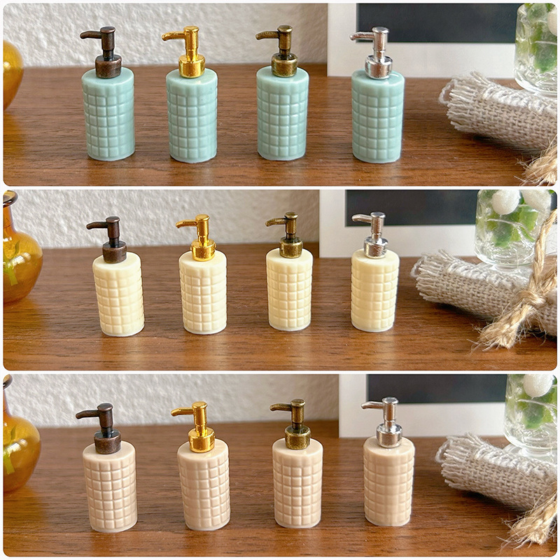 Botella de loción en miniatura embotellada modelo de juguete casa de muñecas accesorios de baño mini botella de baño g109