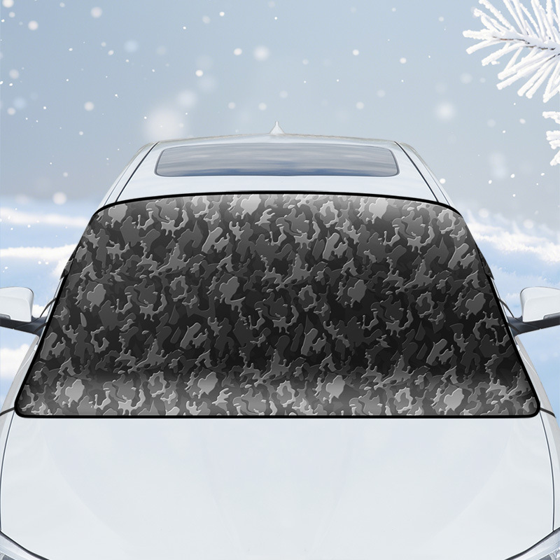 Cross-border best-selling car snow shield, front windshield snow cover, thickened camouflage car snow cover, car accessories