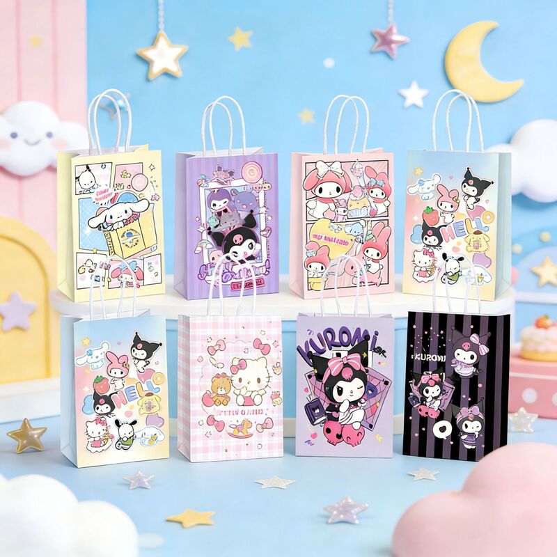 Sanrio Kuromi Handbag Kidsren's Souvenir Gift Bag Graduation Banquet Gift Packaging Paper Bag Environmentally Friendly Paper Bag