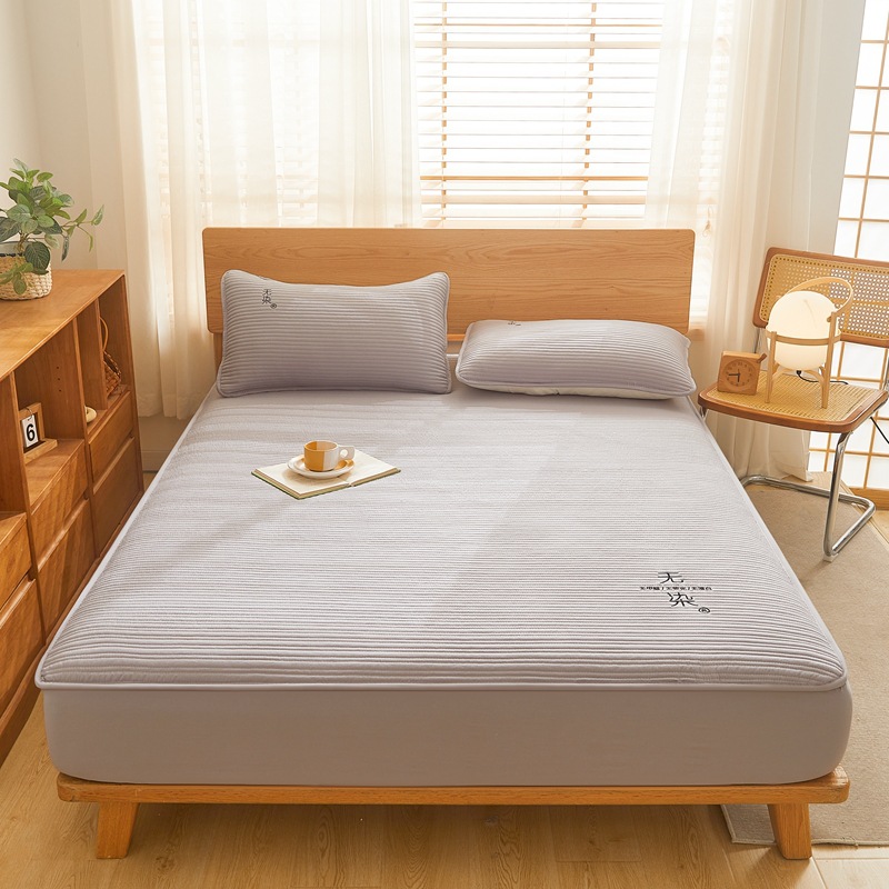 Cama de algodón sin teñido de comercio exterior tipo de cama de cama tipo A clase madre-infantil bordado agua lavado algodón fibra de soja barrera anti-deslizante