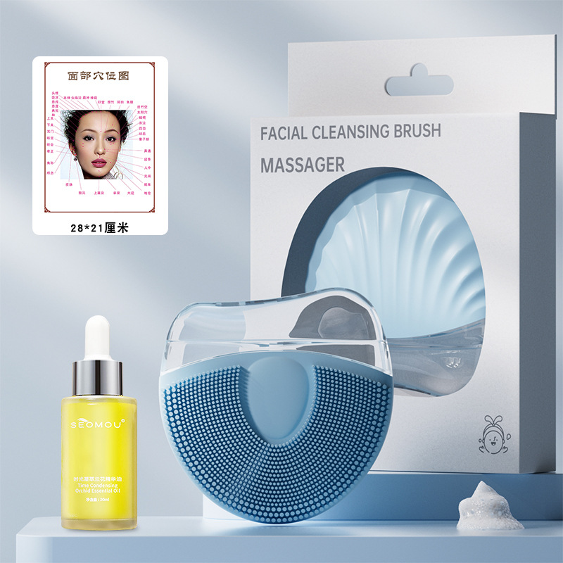 Herramienta de masaje y lifting facial, exfoliante facial de silicona para limpieza facial, estiramiento de ojos y belleza facial.