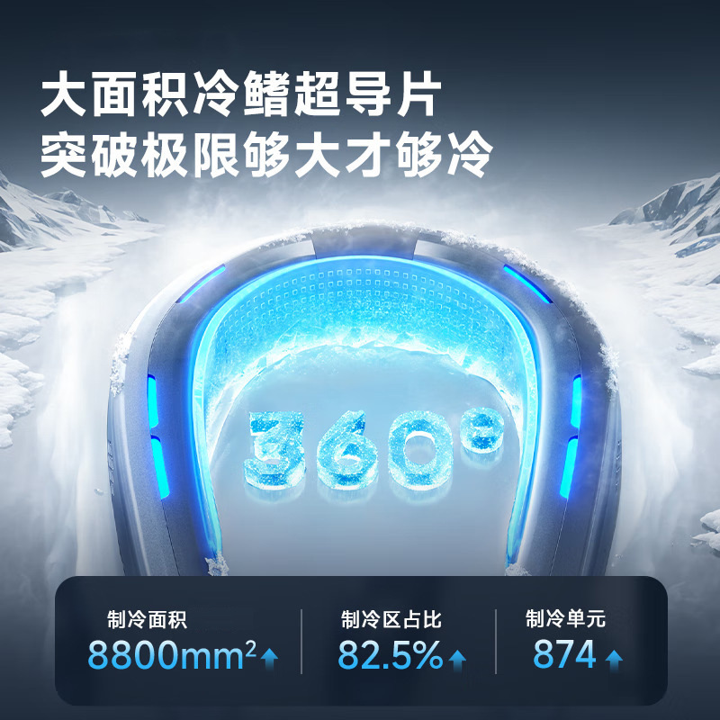 remax 新しいハイエンド氷感ファン氷湿布冷却首吊りファン長いバッテリー寿命ポータブル首吊り小型ファン|undefined