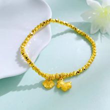 黄金色小锁包生肖马手链轻奢百搭爆闪蹦迪珠吉祥如意马到成功手串