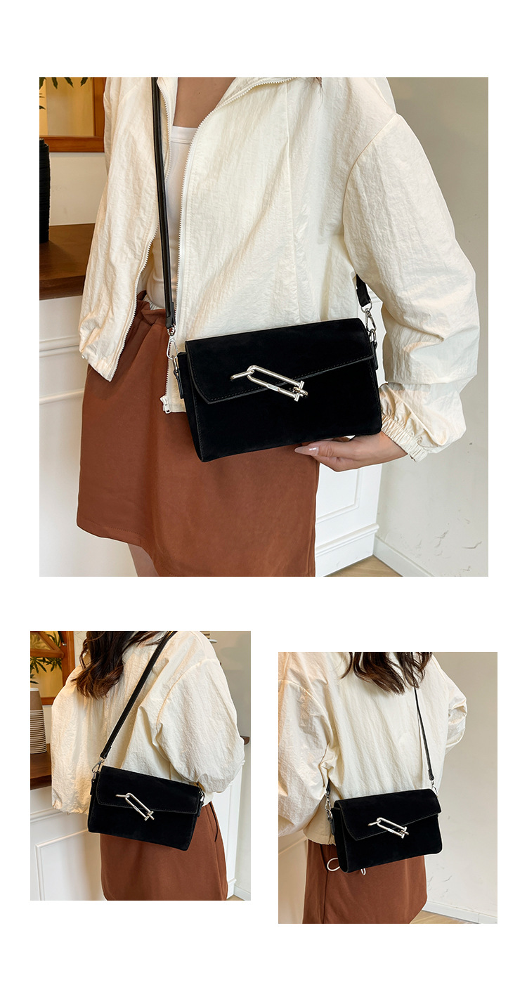 Suede Exquisite Lockbox Bag For Women 2025 New Model, Light Luxury, Niche High-End Sense, Shoulder Bag, Crossbody Lock Buckle Small Square Bag_voghion.com
