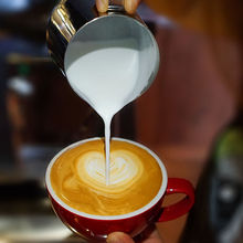 出口咖啡拉花杯咖啡壶尖嘴杯打奶泡杯咖啡奶杯刻度不锈钢特氟龙