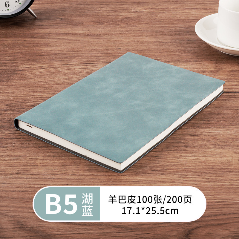 Cuaderno A5, cuaderno grueso personalizado de piel de oveja, cuaderno de piel de oveja suave, bloc de notas de negocios A6 grueso, cuaderno B5.