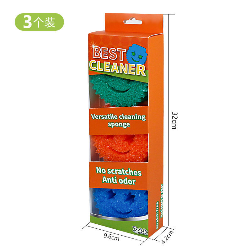 New Temperature-Sensitive Sponge for Washing Dishes and Cleaning the Kitchen, Oil-Absorbing Professional Cleaning Sponge, Powerful Stain-Removing Brush for Pots