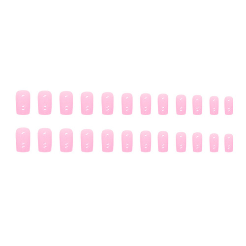 Sweet girly pink gentle European square false nails summer whitening cute gentle manicure pieces wearable nails wholesale