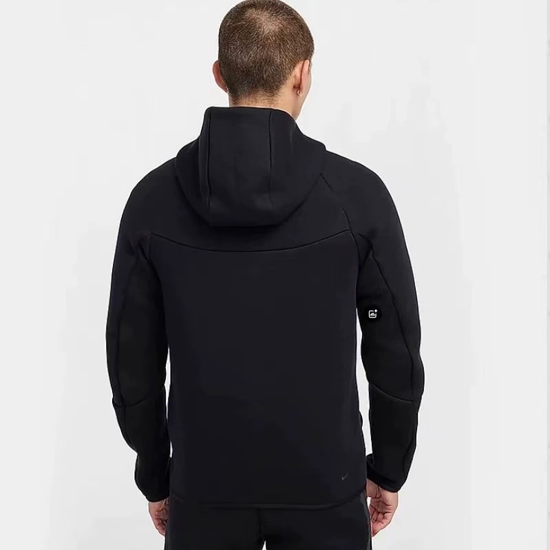 Осенний кардиган с капюшоном, спортивный повседневный стиль для пар, серый и черный, готовый к отправке, оптовая партия