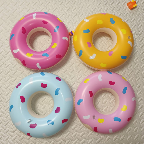 PVC Inflatable Toys Holiday Party Table Cute Decorations Beach Balls Water Toys for Parent-Child Interaction Donut