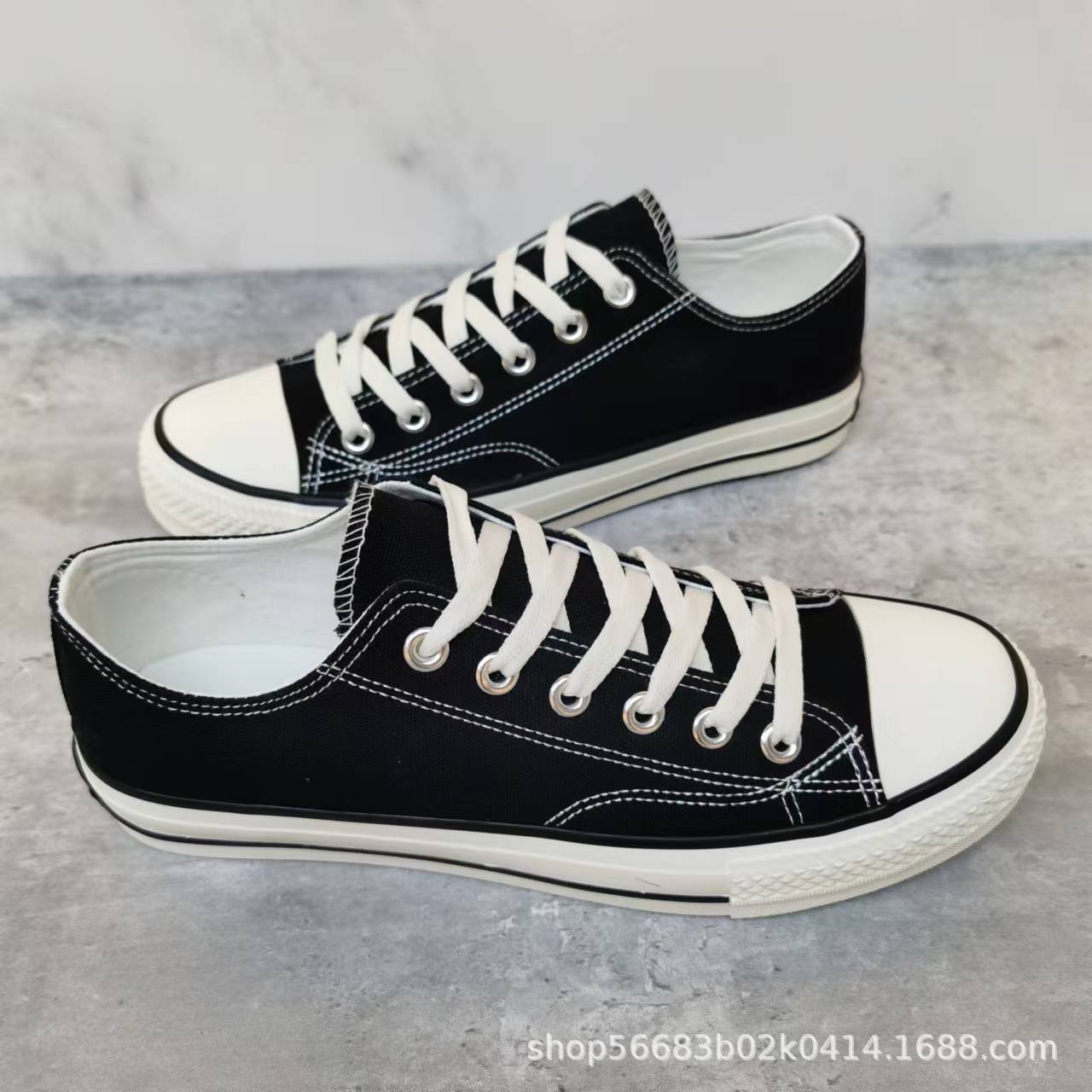 DDOO批发2021春夏季男士帆布鞋小黑色鞋子百搭布鞋原宿经典子8023