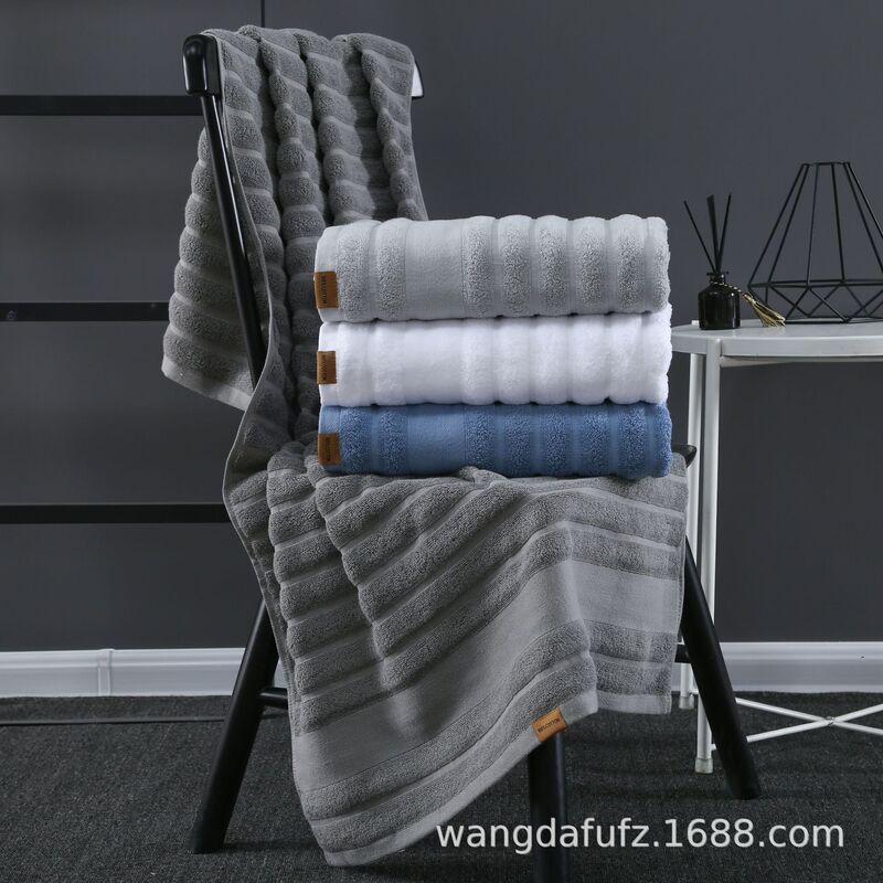 Five-star hotel thickened cotton bath towel high-end men's household gift cotton absorbent quick-drying lint-free wrap towel