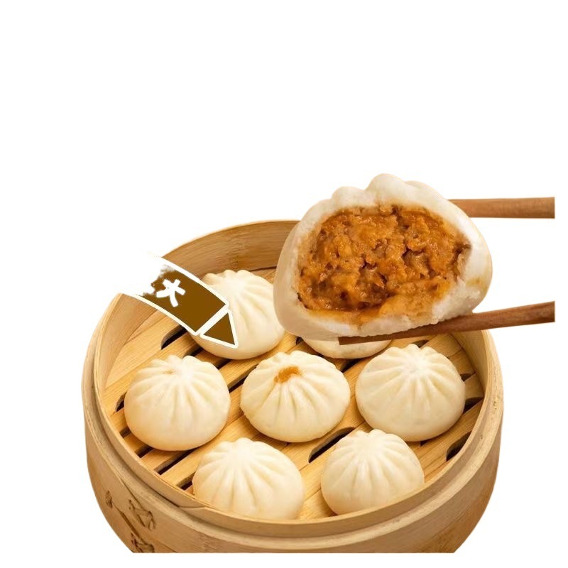 【5袋发100个】杭州风味老面鲜肉小笼包加热即食早餐半成品肉包|undefined
