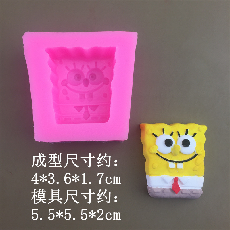 Мультяшная форма Spongebob party Big Star Crab Boss Силиконовая форма Гипсовая форма для капель