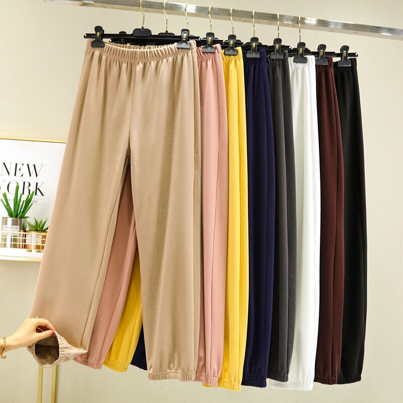 Loose and Thick Velvet Casual Pants Women's Fall/Winter Nail-up Leg Trousers High Waist Large Size Bloomers Home Casual Pants Loose and Thick Velvet Casual Pants Women's Fall/Winter Nail-up Leg Trousers High Waist Large Size Bloomers Home Casual Pants