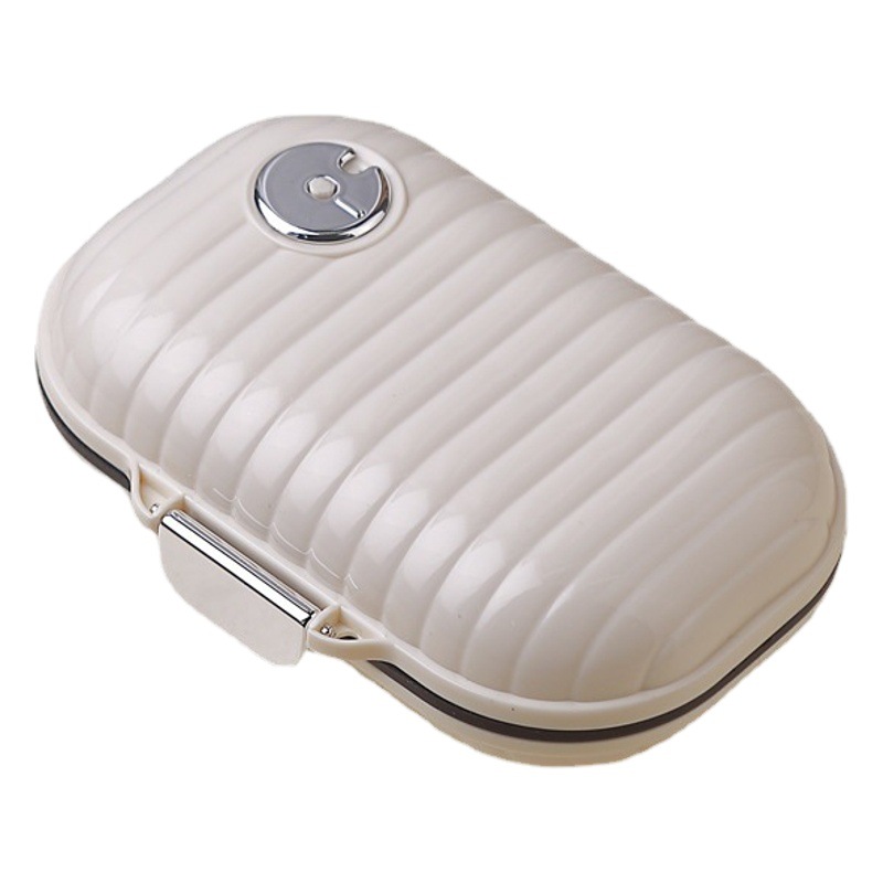 Mini caja de la píldora portátil de alto aspecto de viaje de siete días de embalaje píldora tableta joyería caja de almacenamiento sellada