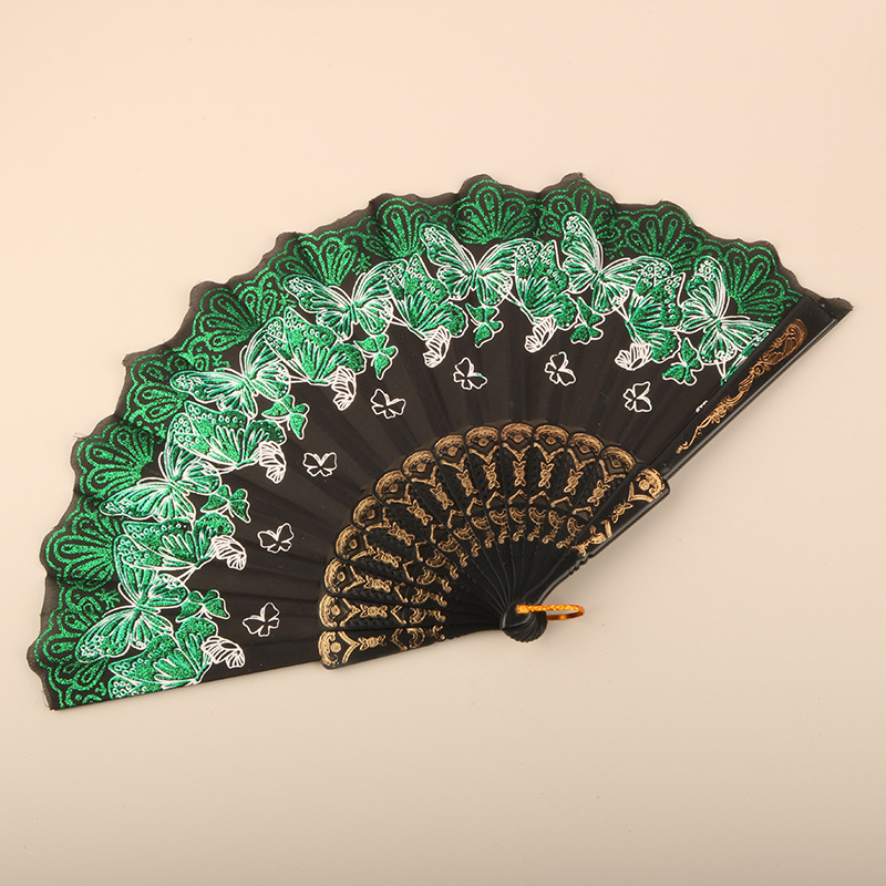 Abanico Plegable de Encaje de Plástico, Estampado, para Danza image 23
