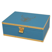 批發飾品相冊收納盒保險櫃珠寶首飾盒帶鎖桌面儲物盒密碼百寶箱子