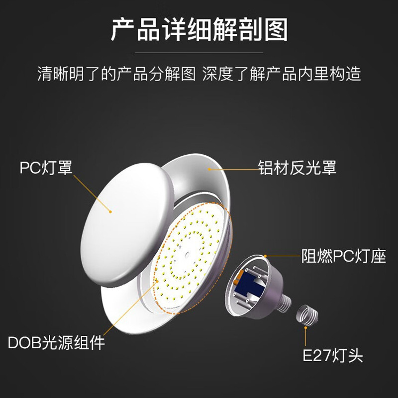 FSL Foshan iluminación LED techo lámpara de fábrica de lámpara de sótano lámpara de iluminación industrial de almacén 100w lámpara de minería