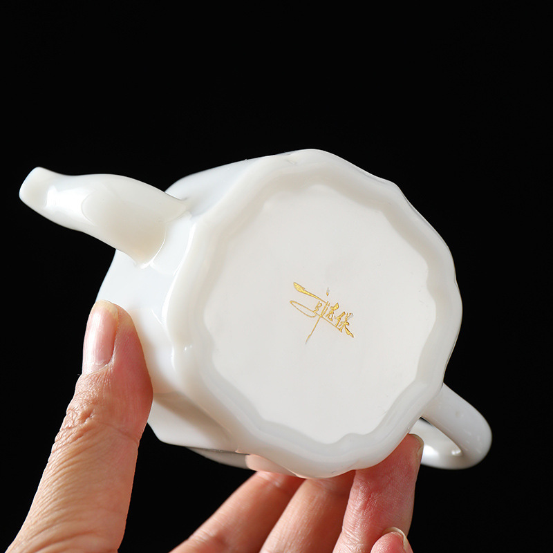 冰种玉瓷茶具套装茶壶大号中式家用泡茶壶德化白瓷功夫茶具礼盒装|undefined