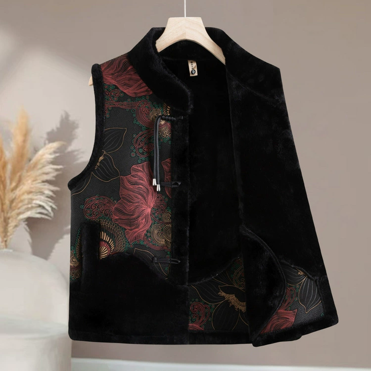 Средние и пожилые мамы с норковым плюшевым жактом жакет для девочек бабушки зимний новый платок