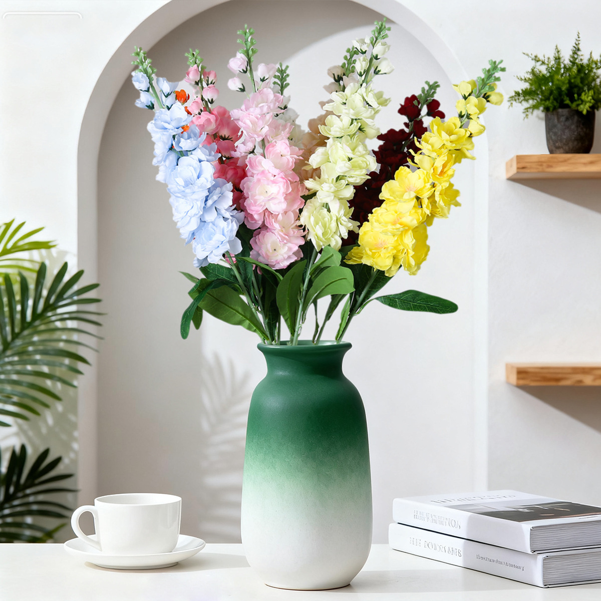 Amazon Simulación transfronteriza golondrina artificiales de jacinta de rama única flor falsa violeta decoración de boda arreglos florales para el hogar