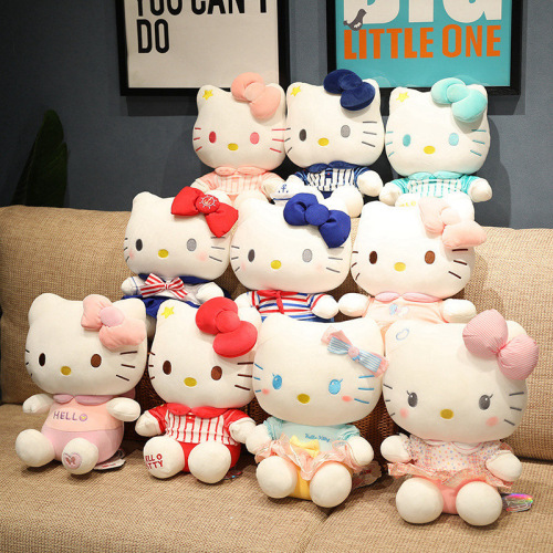 Genuine hellokitty doll plush toy kt cat doll Hello Kitty cute cat children's birthday gift