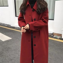 2025双面羊毛大衣女长款赫本风韩版宽松灯笼袖新款高端毛呢外套