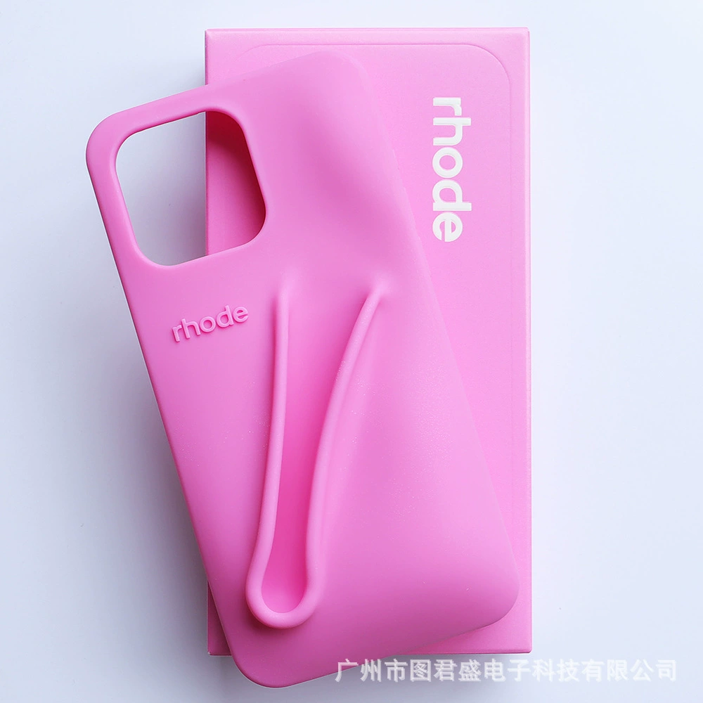 Чехол для телефона (совместим с Apple) для iPhone 13–15, силиконовый с аксессуаром в стиле помады, мягкая защитная накладка