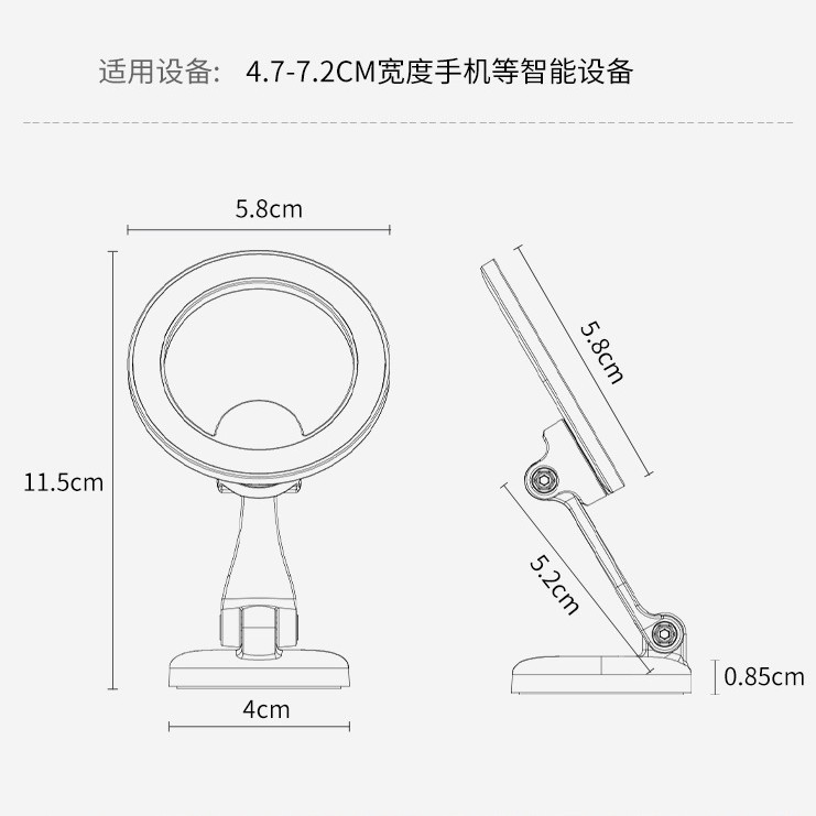 Magsafe soporte para teléfono móvil para automóvil panel de instrumentos para automóvil navegación giratoria de 360 grados soporte para teléfono móvil magnético plegable
