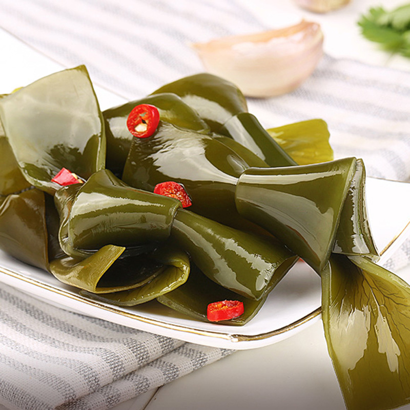 百草味海帶結200g箱規45包裝即食海鮮小吃零食脆爽酸辣海帶結