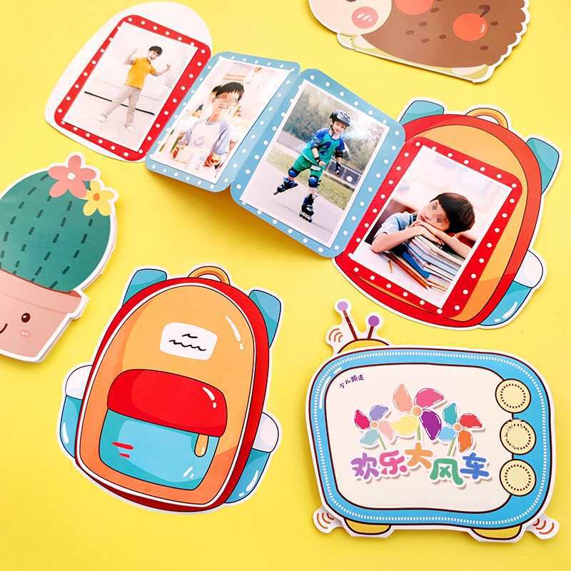 유치원 성장 매뉴얼 장식 재료 사진 오르간 카드 아기 앨범 어린이 앨범 파일 발자국