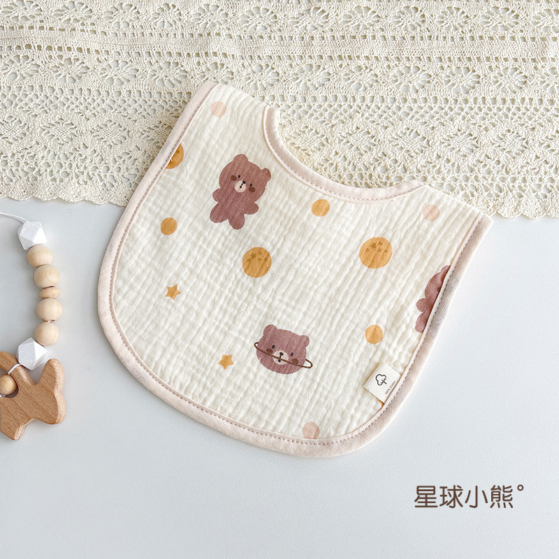 新型6層u型新生児口を囲む乳幼児の口タオル子供が食事をしている女性の赤ちゃんがミルクタオルを吐く|undefined