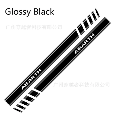 Car Side Stripe Stickers Suitable for Fiat 500 Abarth Accessories Modified Racing Sports Graphic Car Decals (Body sticker) - fiat-500-black