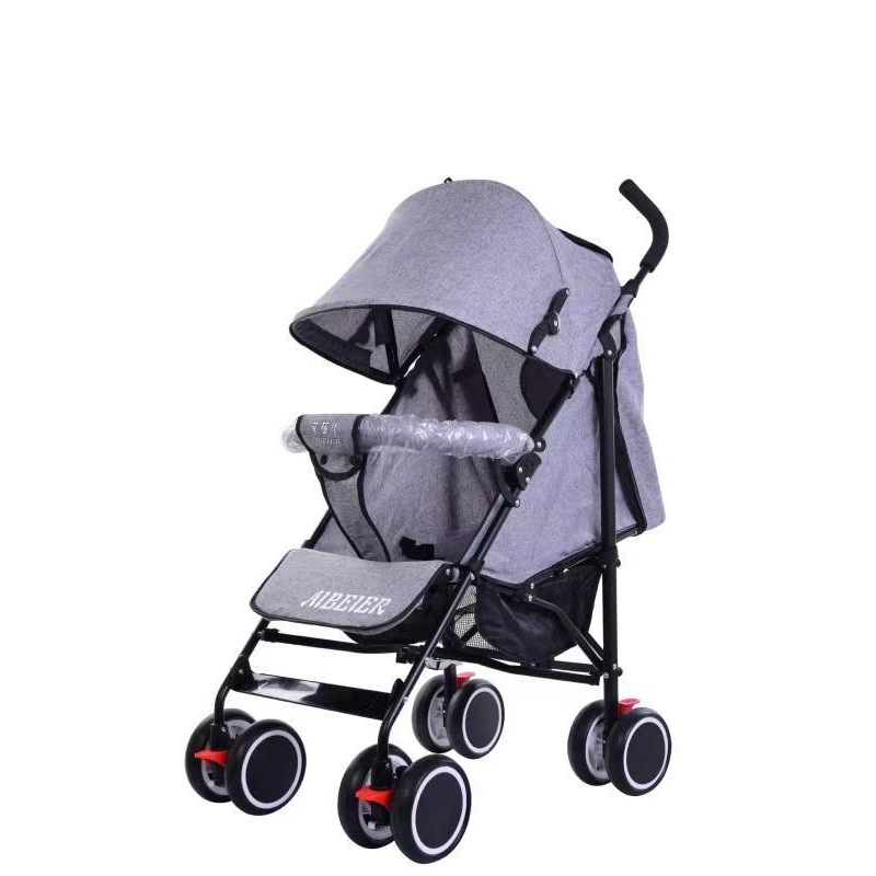 Baby Stroller Can Sit and Lie Down, Lightweight Folding Two-Way Shock-Absorbing Newborn Stroller Baby Push Umbrella Stroller