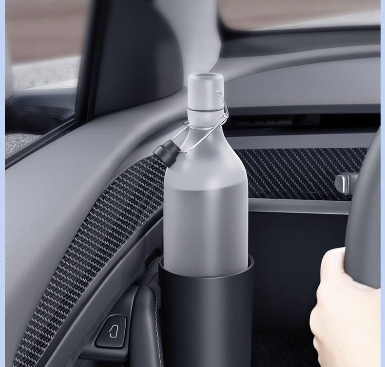 Suitable for Tesla Model 3/Y Car Door Cup Holder, Door Handle Storage Box, In-Car Cup Holder Modification