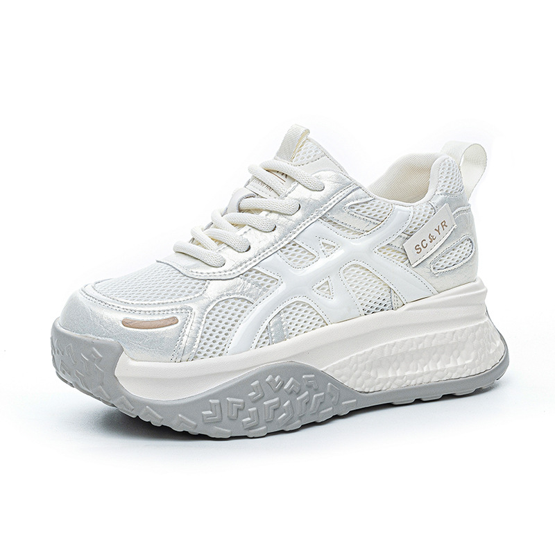 Giày sneaker nữ đế dày tăng chiều cao phong cách cổ điển mùa hè 2026 — M2875 màu be, M2875 Màu tím, M2875 màu vàng