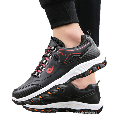 Spring and Autumn Large Size Outdoor Hiking Shoes Men's Travel Shoes Running Shoes Front Lacing Color-Matched Hiking Shoes Men Breathable Comfortable
