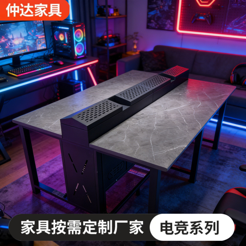 Internet Cafe, E-Sports Hotel, Wholesale, Sample Available, Air-Cooled Integrated Anti-Theft Integrated Case, Cooling Duct, Computer Desk
