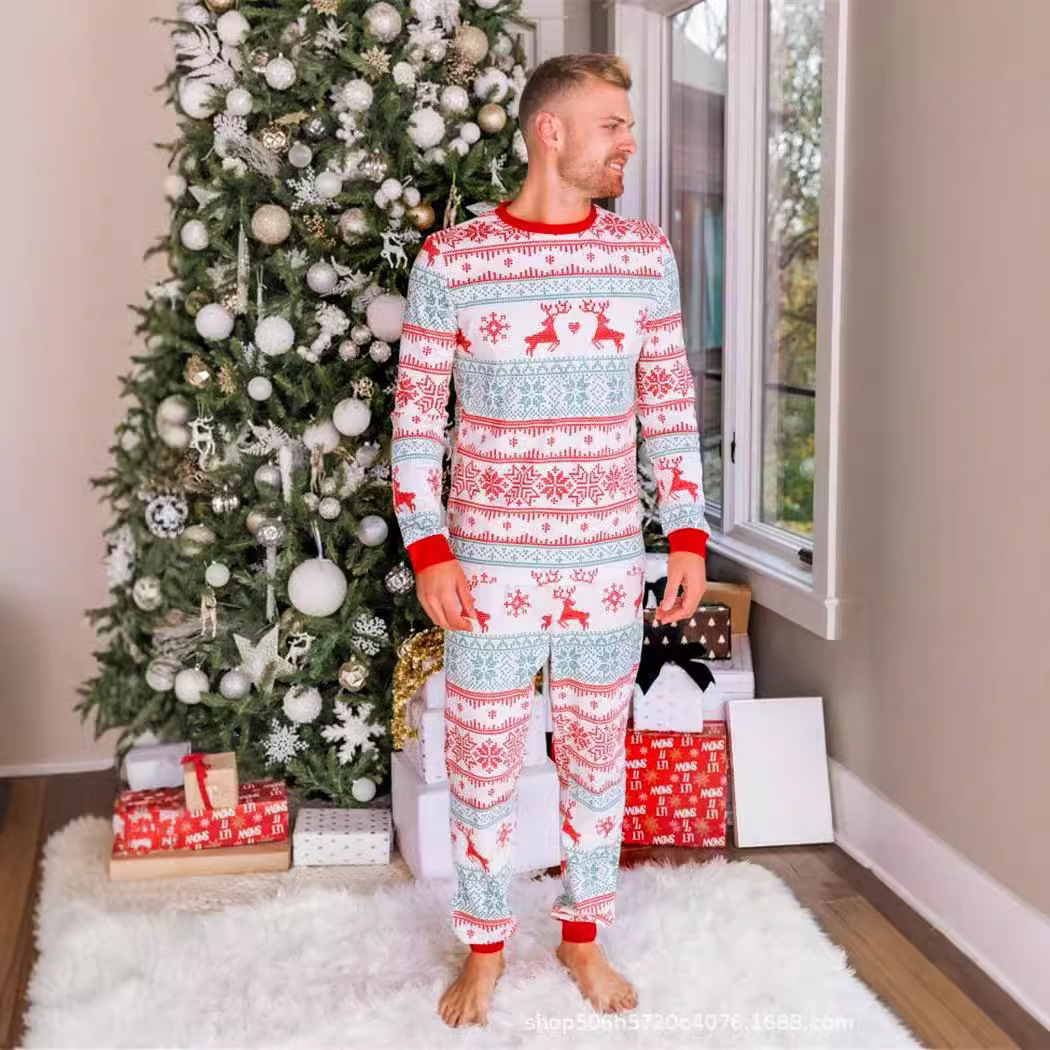 Amazon ebay2020 europeo y americano Navidad nuevo padre-niño desgaste casa traje Pijamas image 4