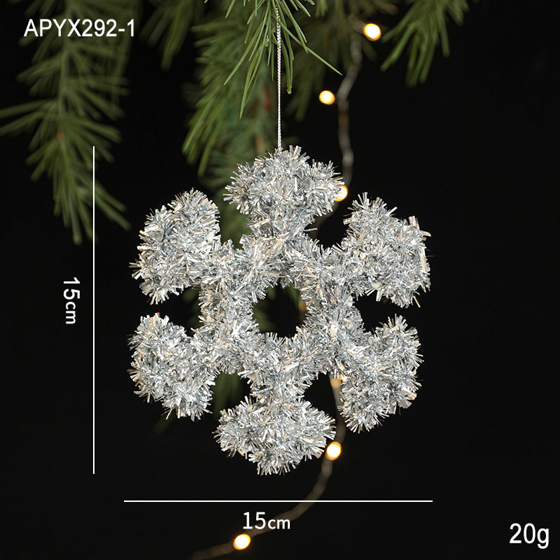 15cm plata copo de nieve