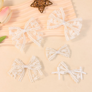 Lace Fabric French Bow Pearl String Shoes Accessories Bags Shoes Flower Buckle Bow Clothing Accessories