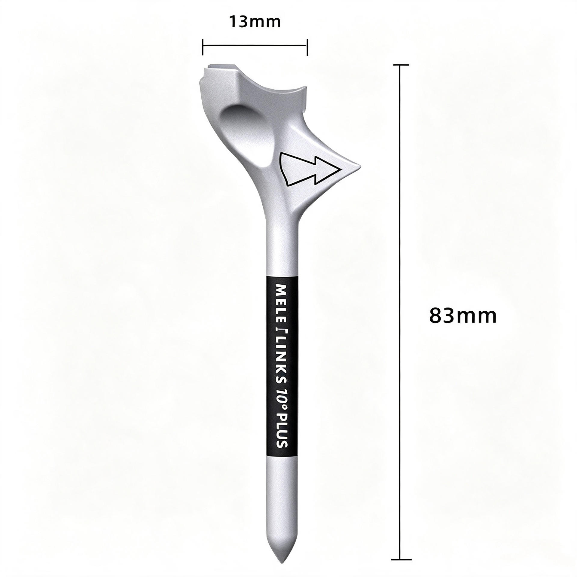 Tee de golf inclinado de 10 grados con baja resistencia para aumentar la distancia de impacto, soporte para pelota de golf estable y duradero.