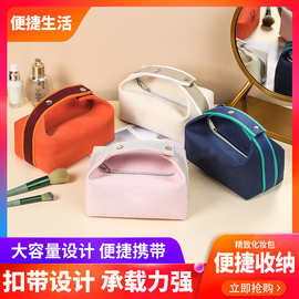 帆布化妆包便携大容量收纳袋旅行防水洗漱储物包化妆品收纳