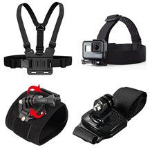 胸前固定肩带胸带镂空头戴盔背包手腕臂带手掌gopro运动相机配件