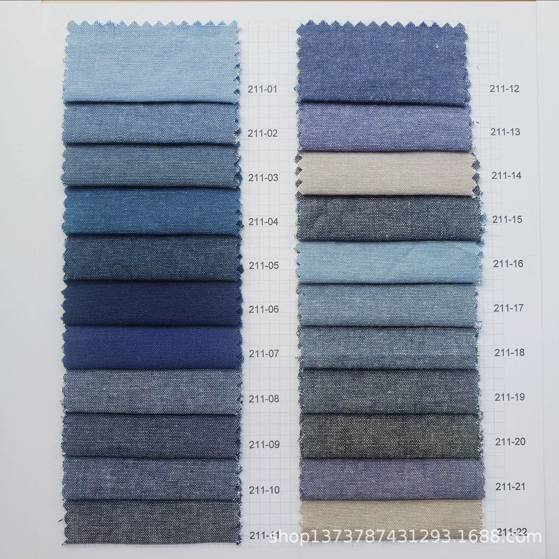 В наличии поставка 21 хлопчатобумажная Молодежная ткань имитация джинсовой ткани Повседневная рубашка ткань молодежная одежда