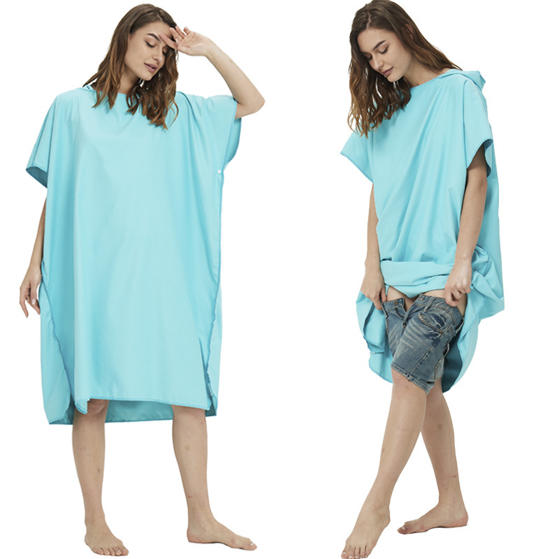 In stock Amazon hot selling quick-drying cloak adult changing bathrobe diving Beach surfing bath towel e-commerce cross-border
